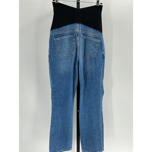 Hatch The Over 'The Bump' Blue Straight Maternity Denim Jean Size 27 - Picture 2 of 4